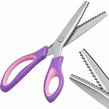 Pinking Shears， Zig Zag Scissors for Fabric，Pinking Shears for Fabric
