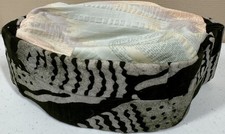 African Print Kufi Hat Cap Dark Green Grey Black Multi-color Traditional Men's