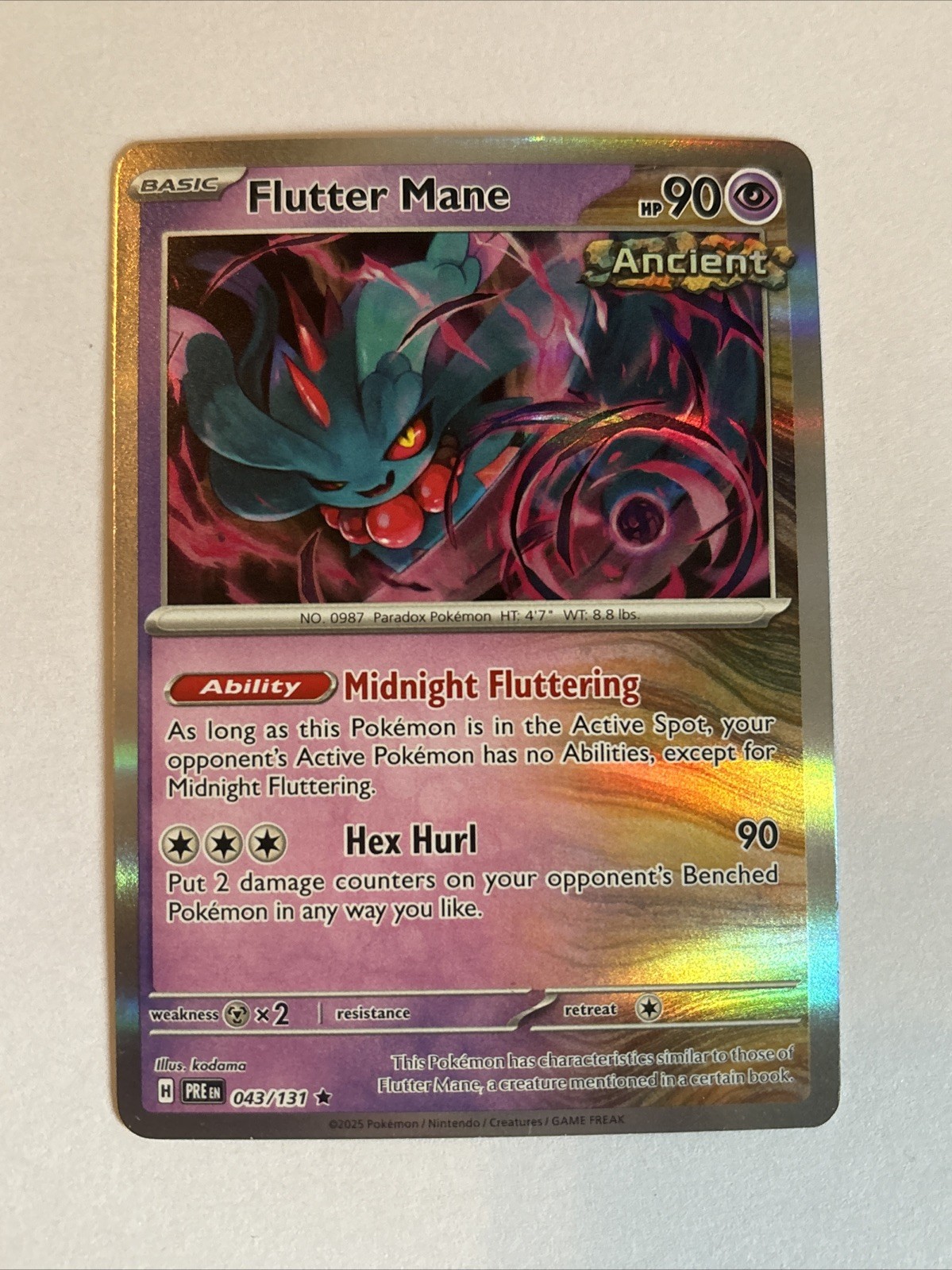 Flutter Mane Holo 043/131 Sv: Prismatic Evolutions Holo