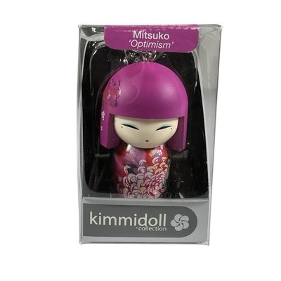 Kimmidoll Collection Mitsuko Optimism Figurine Mini Doll Key Chain Enesco Pink