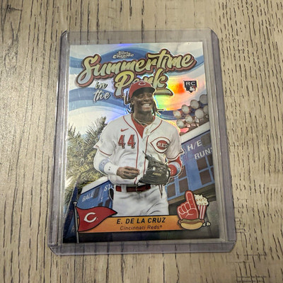 Topps 2024 Topps Chrome Elly De La Cruz RC Insert Reds Summertime SITP-4