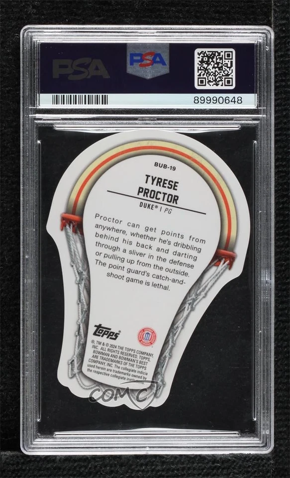 2023-24 Bowman U Best Buckets Die-Cut Tyrese Proctor #BUB-19 PSA 9 MINT - Image 2 of 2