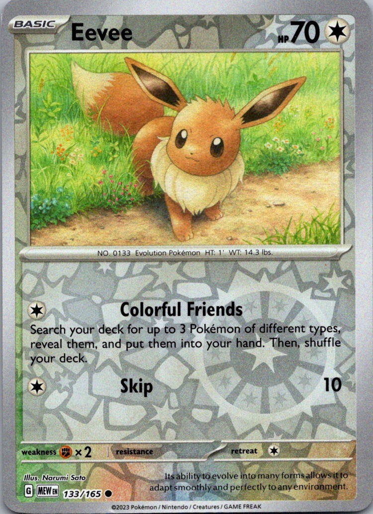 Eevee (Holiday Calendar) Common Miscellaneous Cards & Products 133/165 NM