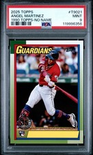 2025 Topps Angel Martinez Rookie NO NAME RC 1990 35th NNOF #18 of /35 Guardians