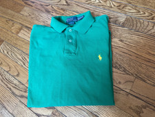 Men's Polo Ralph Lauren Custom Fit Green Polo Shirt, Size XL