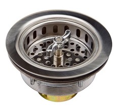 NEW KEENEY 1433SS Twist  Lock Kitchen Sink Basket Strainer w/ Long Shank Post