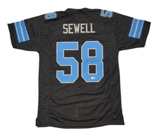 Penei Sewell Signed Detroit Lions 2024 Black ALT Pro Style Jersey Beckett 