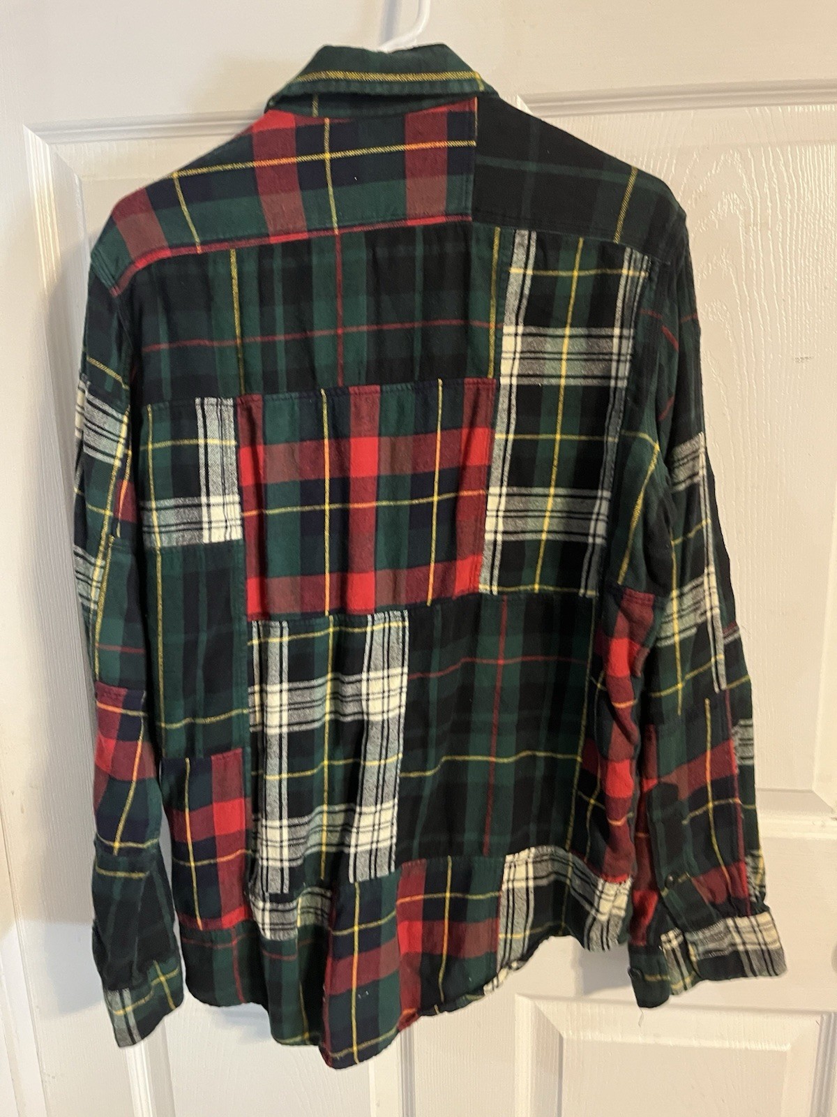 Polo Ralph Lauren VTG Retro Patchwork Brushed Fla… - image 2