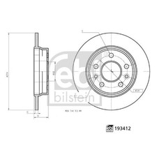 FEBI BILSTEIN 193412 2x Bremsscheibe für Renault