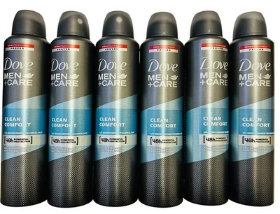 6 x Dove Men+Care 48H Anti-Perspirant Deodorant Clean Comfort 250ml