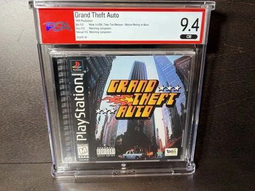 Grand Theft Auto PlayStation PS1 Black Label Complete PSA 9.4