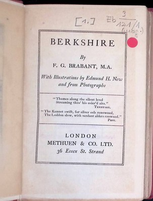 Berkshire The Little Guides Brabant, F.G.: