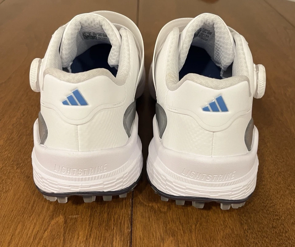 Zapatos de golf Adidas ZG23 BOA Lightstrike para hombre 9,5 blanco azul sin usar Foto 3 de 4