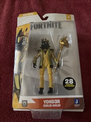Fortnite Solo Mode 4 Inch YOND3R SOLID GOLD Figure Series 19 184 Yonder Jazwares