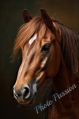 A4 Foto Pferd Kunstportrait - Wandposter (3022)