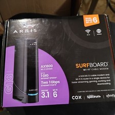 ARRIS SURFboard G18 AX1800 DOCSIS 3.1 Wi-Fi 6 Dual-Band Cable Modem Router Combo