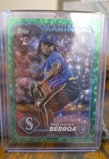 2024 Topps Series 1 - Prelander Berroa #36 Green Crackle Foil /499 (RC)
