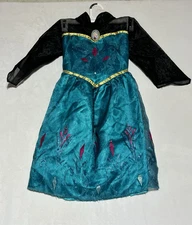 Disney Princess Frozen Elsa Coronation Dress Kids 4 - 6X Halloween Costume Teal