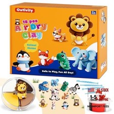 Air Dry Clay Kit for Kids - Animal Craft - 12 Colors - Clay Animal Kit