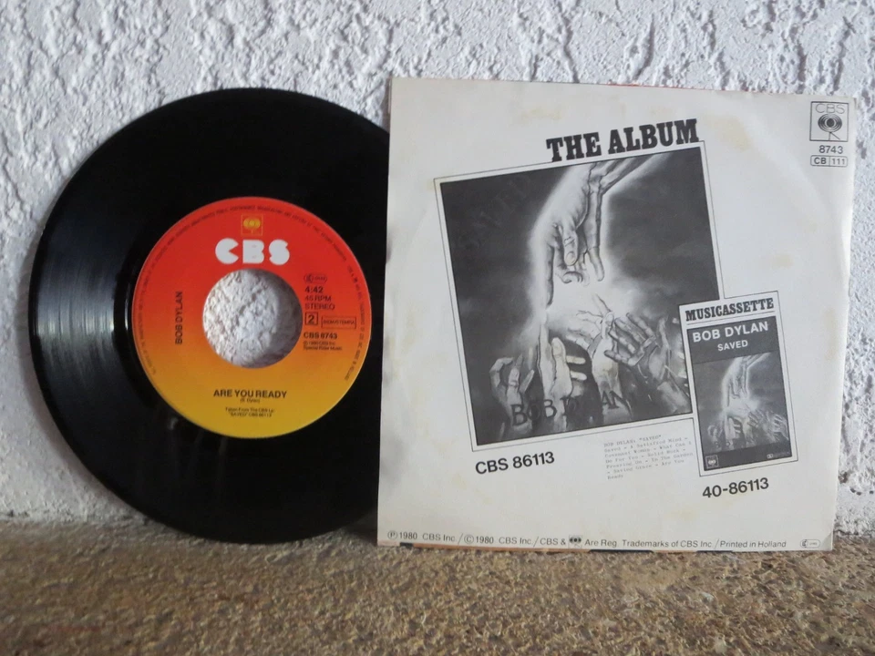 BOB DYLAN Vinyle 45 Tours Saved - Photo 4/4
