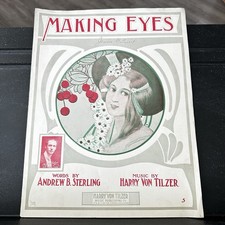 Making Eyes Piano Voice Sheet Music Sterling Harry Von Tilzer 1905