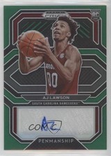 2021-22 Panini Prizm Draft Picks College Penmanship Green AJ Lawson Auto 0r4