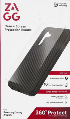 Zagg Luxe Case + Glass Screen Protector Bundle - Samsung Galaxy A16 5G - Black