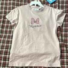 Disney Girls Minnie Mouse Pink Short Set Size S 6-6X 2 Piece Outfit