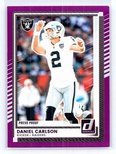 2025 Donruss #238 Daniel Carlson Press Proofs Purple