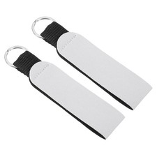2pcs Neoprene Wristlet Keychain Hand Wrist Lanyard Keychain White