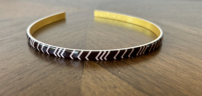 Missoni for Target 2011 Zig Zag Headband Hair Band Brown Cream Gold Tone Rare