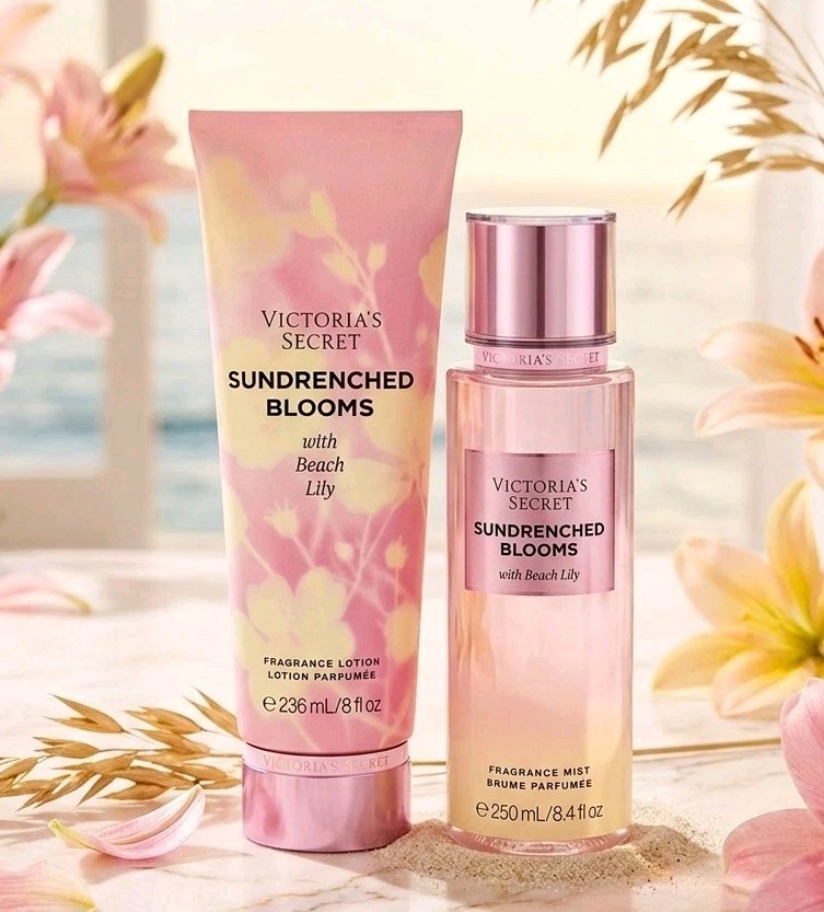 VICTORIA'S SECRET Sundrenched Blooms FRAGRANCE Body MIST & Lotion DUO Set