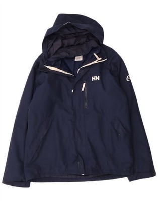 Helly Hansen Herren Windbreaker Jacke mit Kapuze UK 42 XL Navy Blau Polyester AG10
