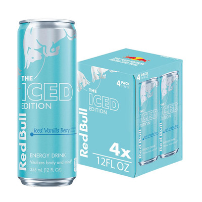 Iced Vanilla Berry Energy Drink, with 114Mg Caffeine plus Taurine & B Vitamins, 