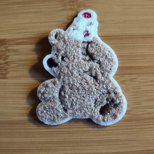 Adorable Teddy Bear Cartoon Plush Fluffy Soft Chenille Embroidered Iron On Patch
