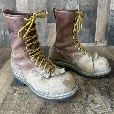 Wesco Vintage Lace Up Steel Toe Work Boots Mens 8.5 D
