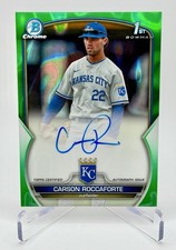 Carson Roccaforte Bowman 2023 Green Lava Refractor /99 Auto