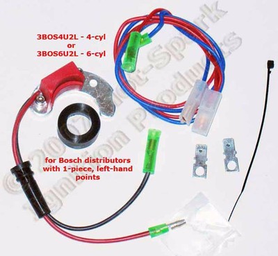 Electronic Ignition for 1-piece, Left-Pivoting points in 4-cyl BMW 2002 3BOS4U2L