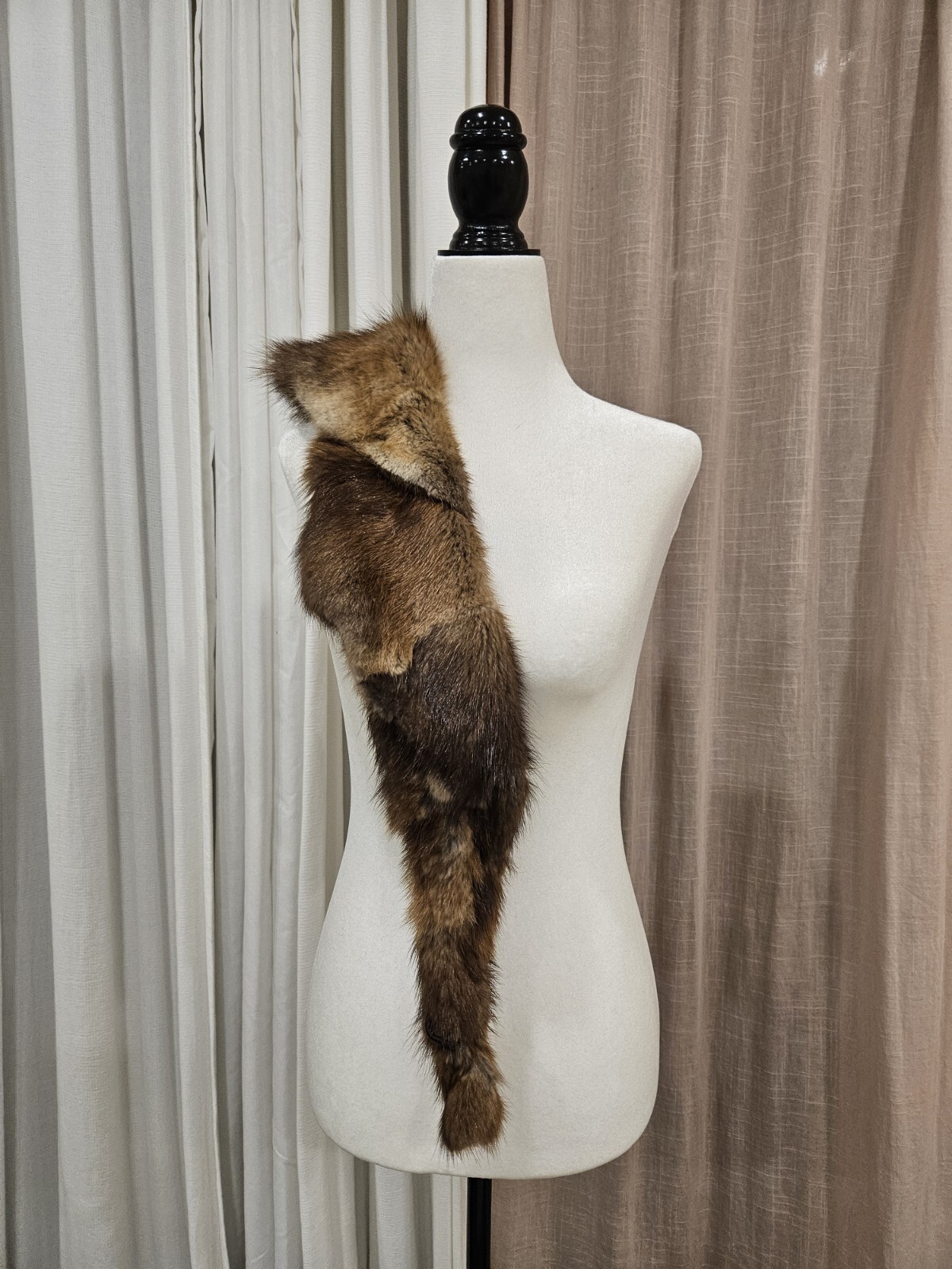 Handmade Double Layer Real Fur Scarf／Muffler/Shawl - image 8