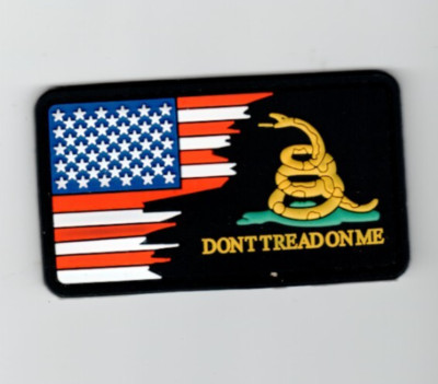 Morton Home 3D PVC American/Gadsen Flag hook/loop Patch (No Loop base) New