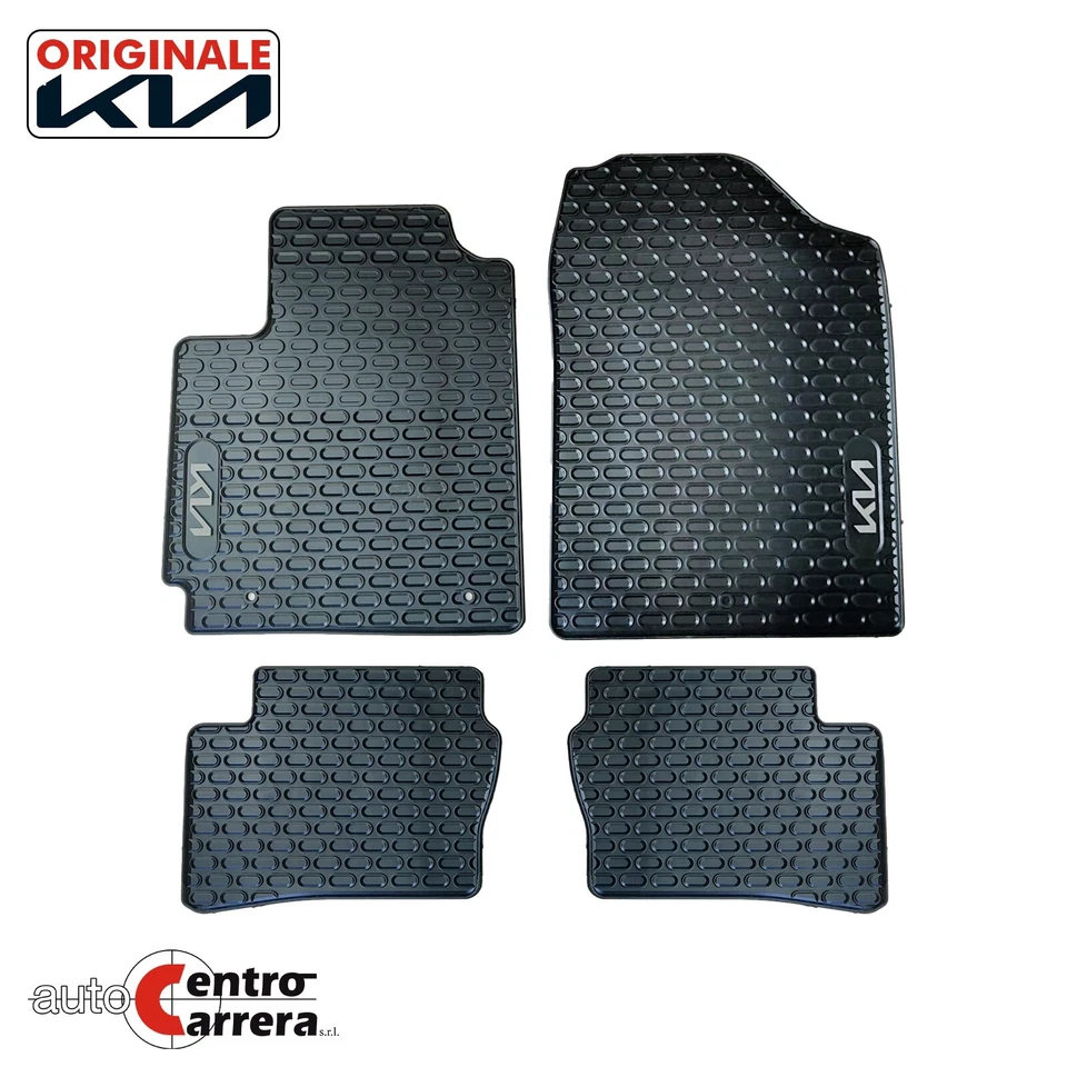 KIA PICANTO dal 2017 al 2025 Set da 4 tappetini in gomma ORIGINALI con logo KIA - Immagine 2 di 4