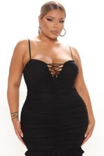 Fashion Nova My Lover Ruched Mini Dress - Black