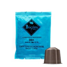 100 La Brasilera Decaffeinated Coffee Capsules Compatible Nespresso Machines