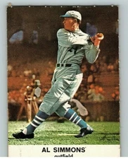1961 Golden Press 20 Al Simmons Hof Hall Baseball Fame Card Philadelphia A's Vg