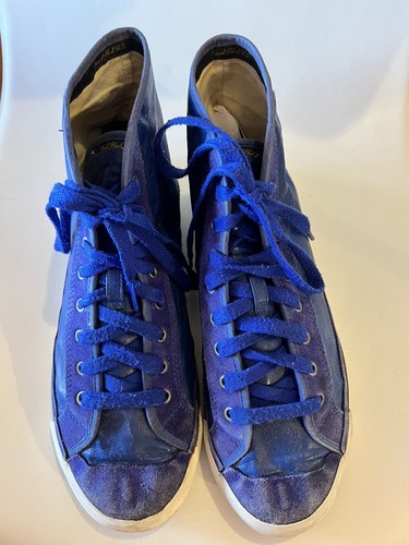 Diesel Black Gold Leather BLUE Men Size 