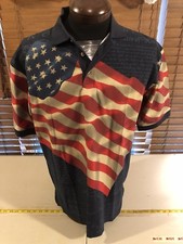 Mens NEW COTTON TRADERS  Old Glory  M Medium Polo Small Hole Left Breast