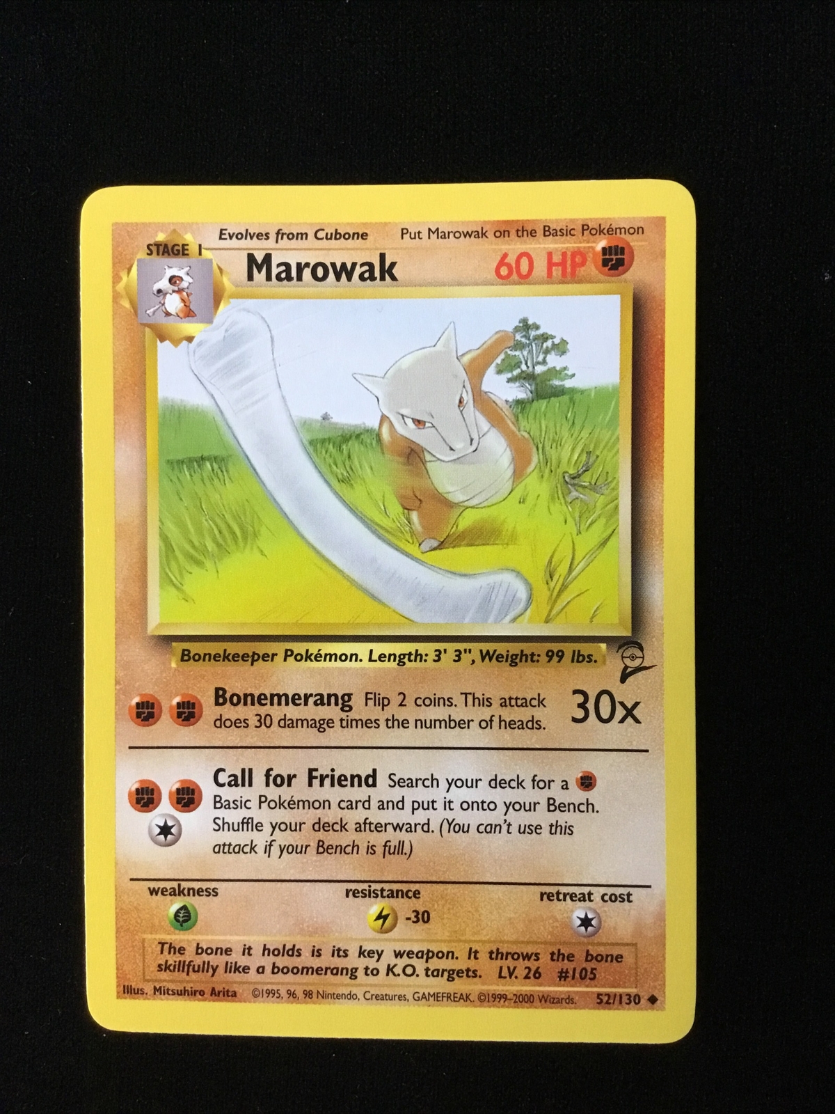 Pokémon TCG Marowak Base Set 2 52/130 Regular Uncommon NM NP