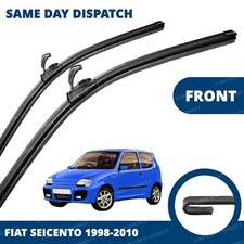 Front Windscreen 19" 19" Flat Aero Wiper Blades Pair for Fiat Seicento 98-10