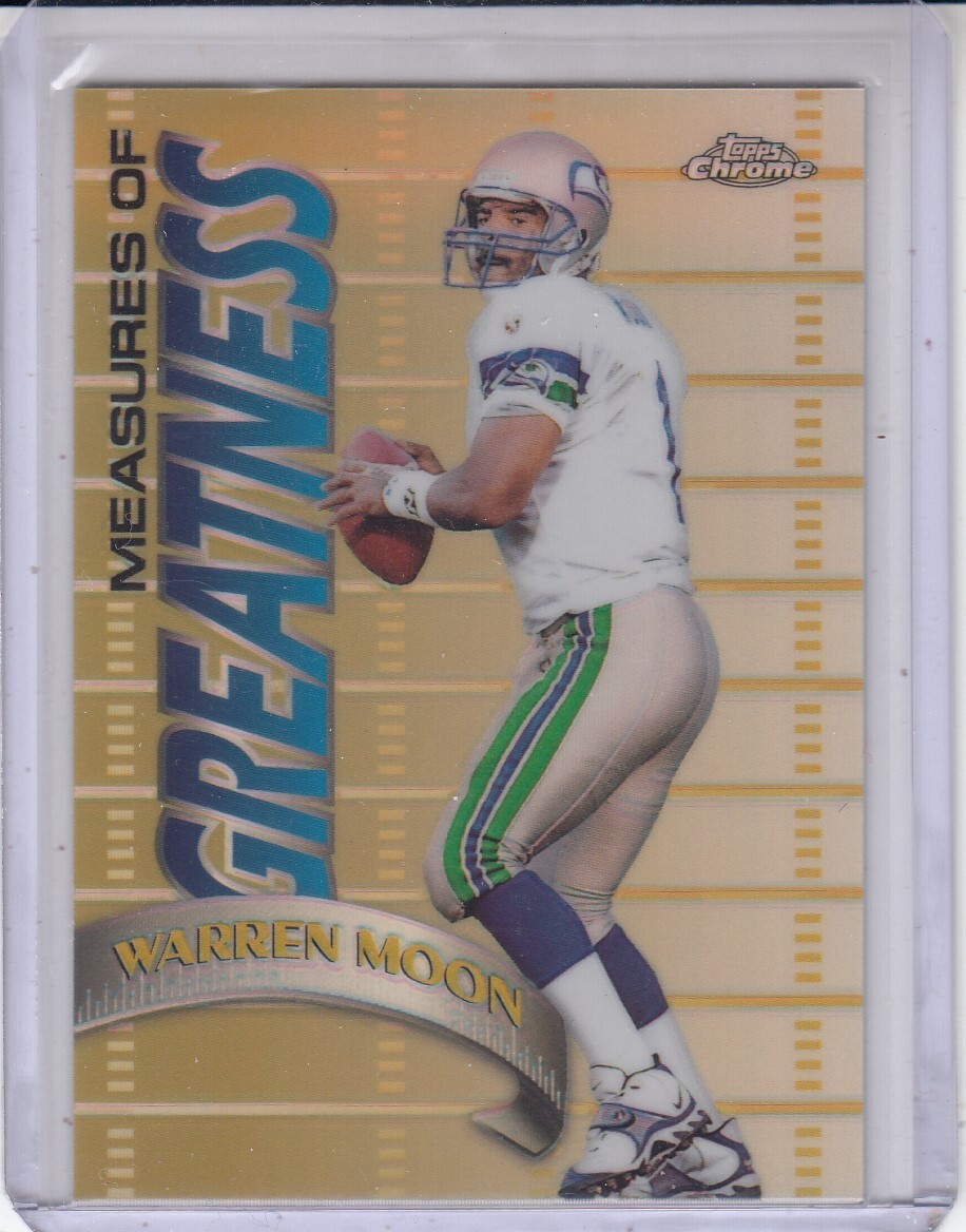 WARREN MOON 1998 Topps Chrome Measures of Greatness Refractor #MG5 Seahawks