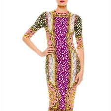 Alice and Olivia Delora Multi Bodycon Dress Size 2